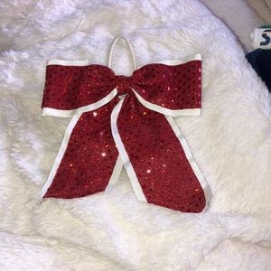 Red Sequenced Cheer Bow !